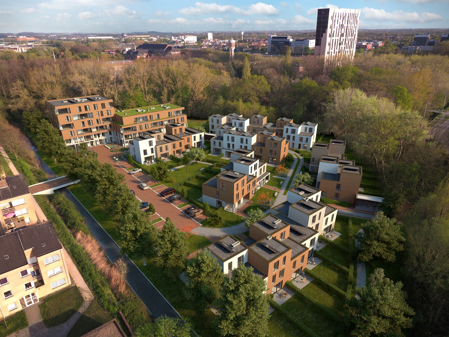 Hof van Gent te koop overzicht luchtfoto Zabra