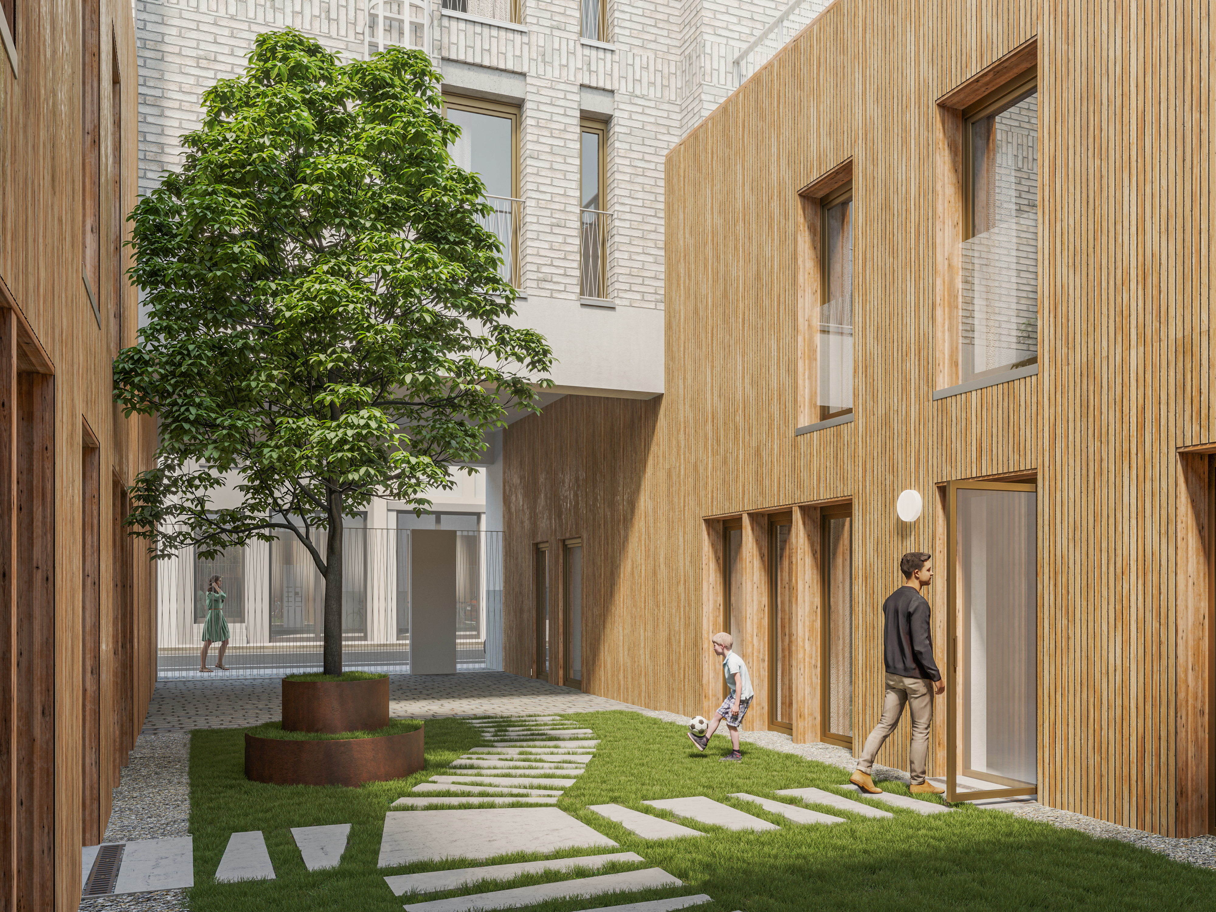 The Mark te koop Ingang Patiowoningen Antwerpen Zabra