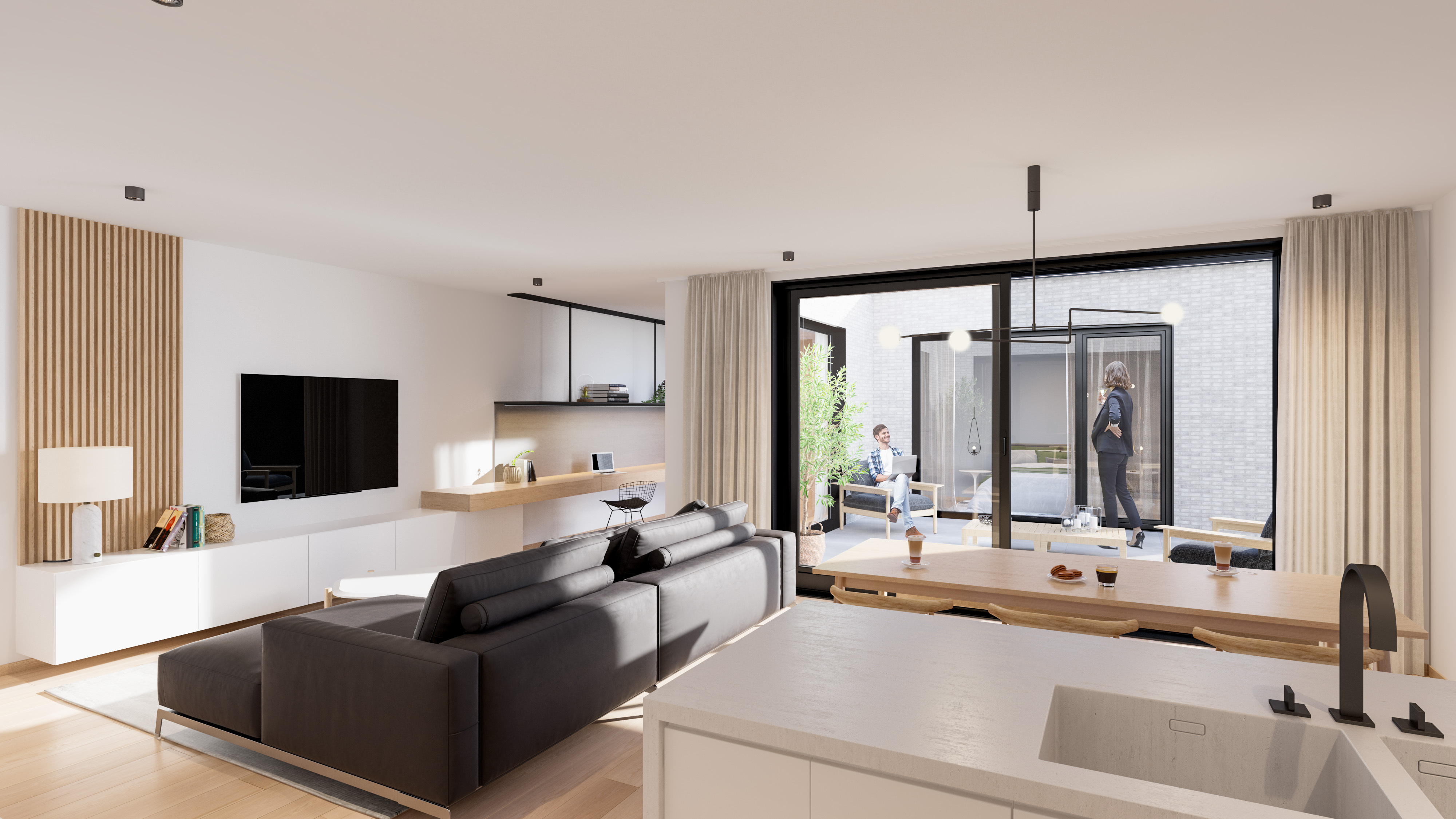 Waregem te koop appartement interieur patioterras Zabra