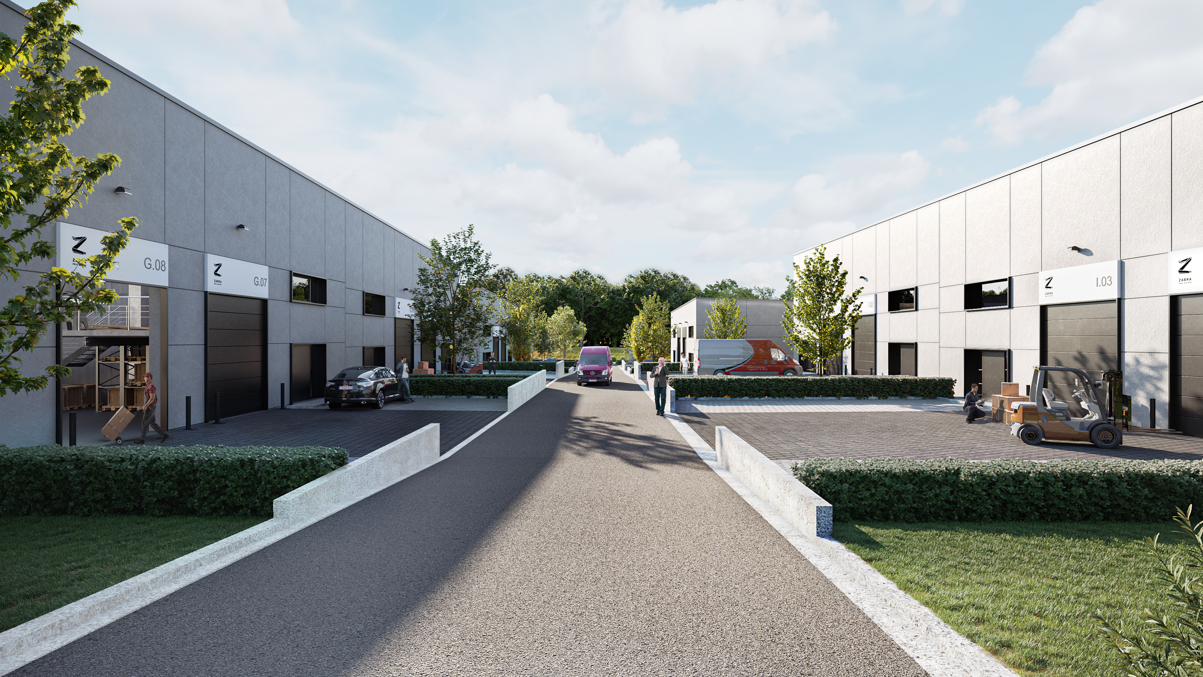 Charleroi unité PME Aero à vendre Zabra vue rue