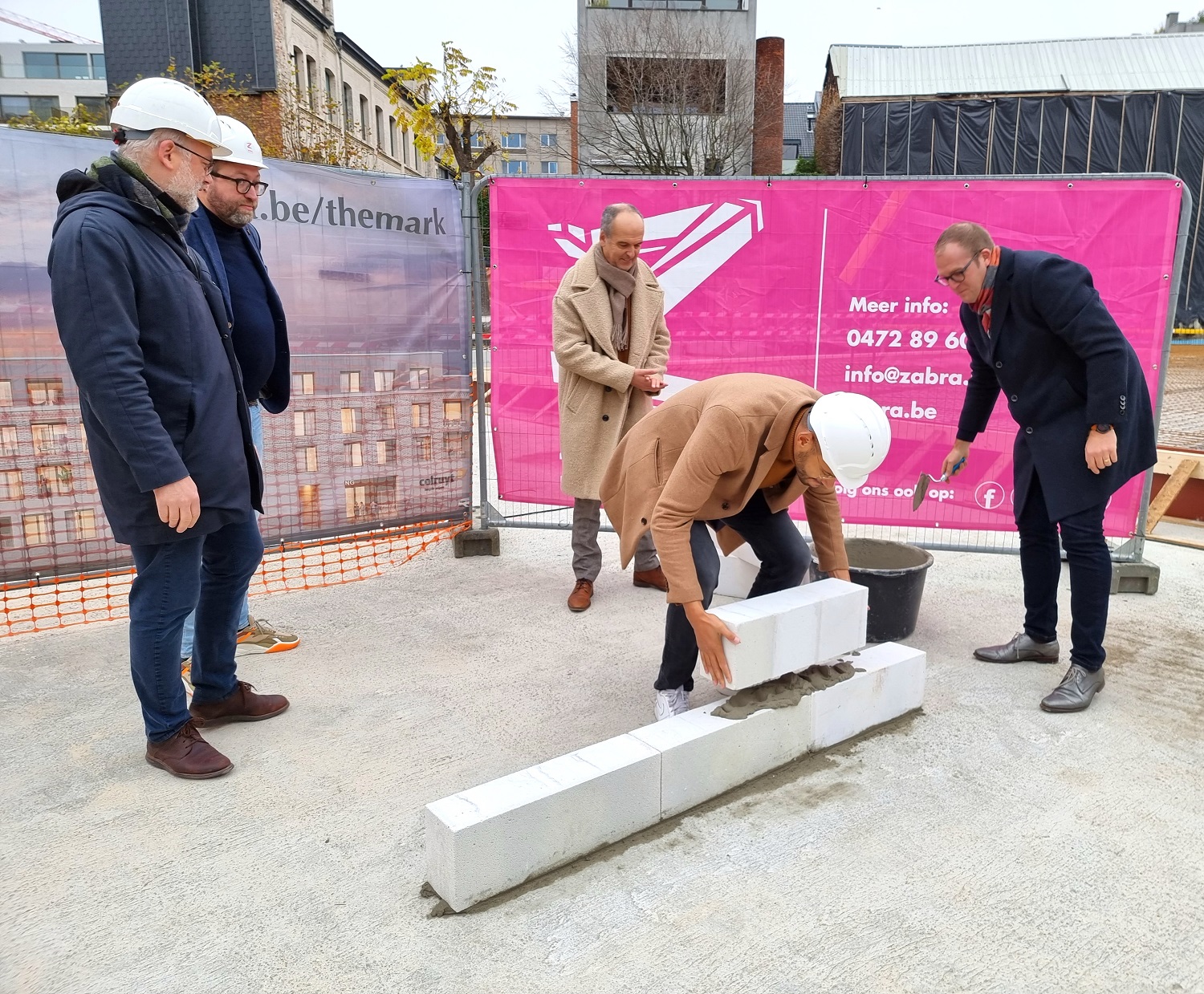 Eerste steen is gelegd in The Mark, Antwerpen