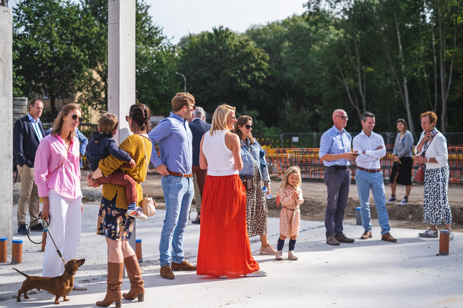Hof van Gent steenlegging Zabra bezoekers